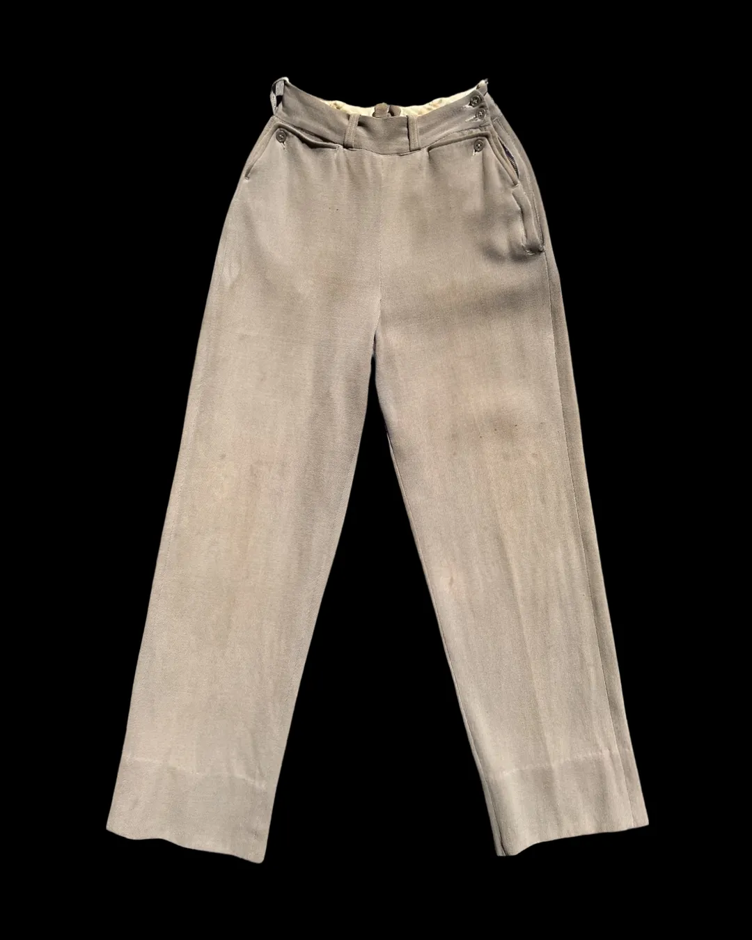 1940s Gabardine Side Button Western Pants