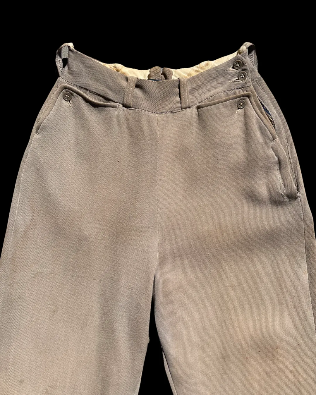 1940s Gabardine Side Button Western Pants