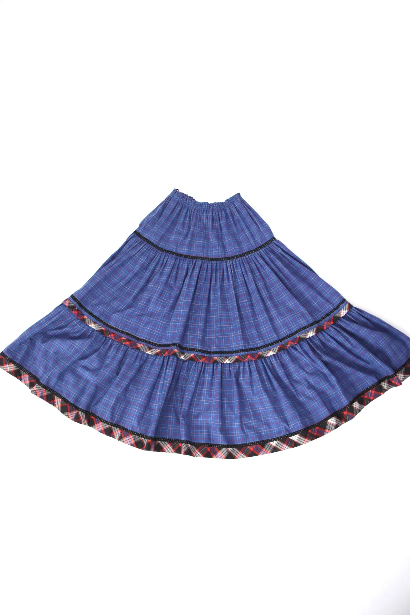 1980s Koos Van Den Akker Plaid Skirt Set