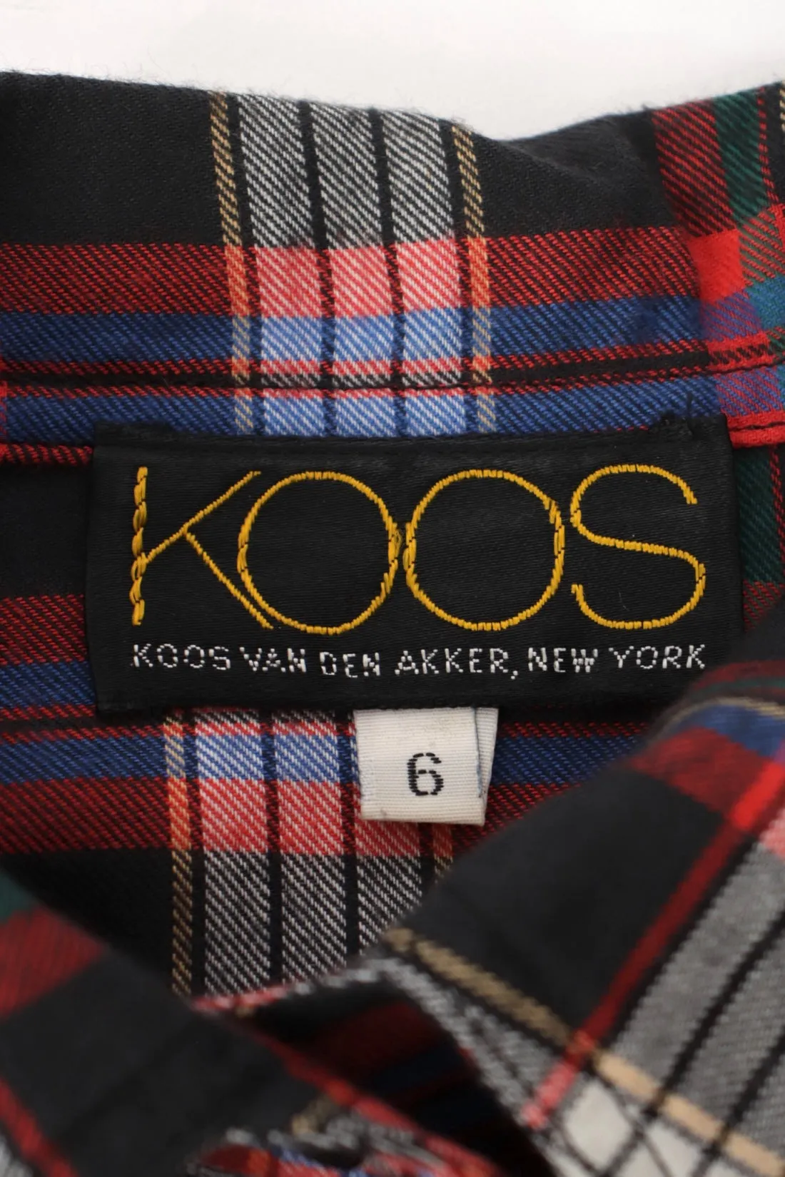 1980s Koos Van Den Akker Plaid Skirt Set