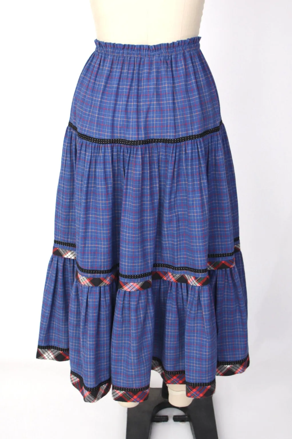 1980s Koos Van Den Akker Plaid Skirt Set