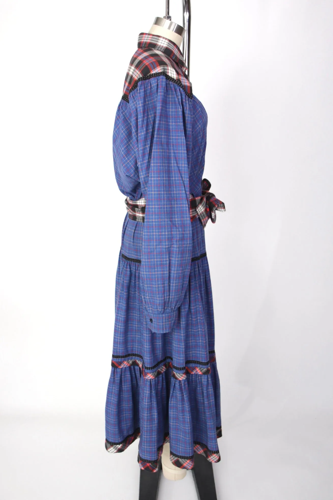 1980s Koos Van Den Akker Plaid Skirt Set