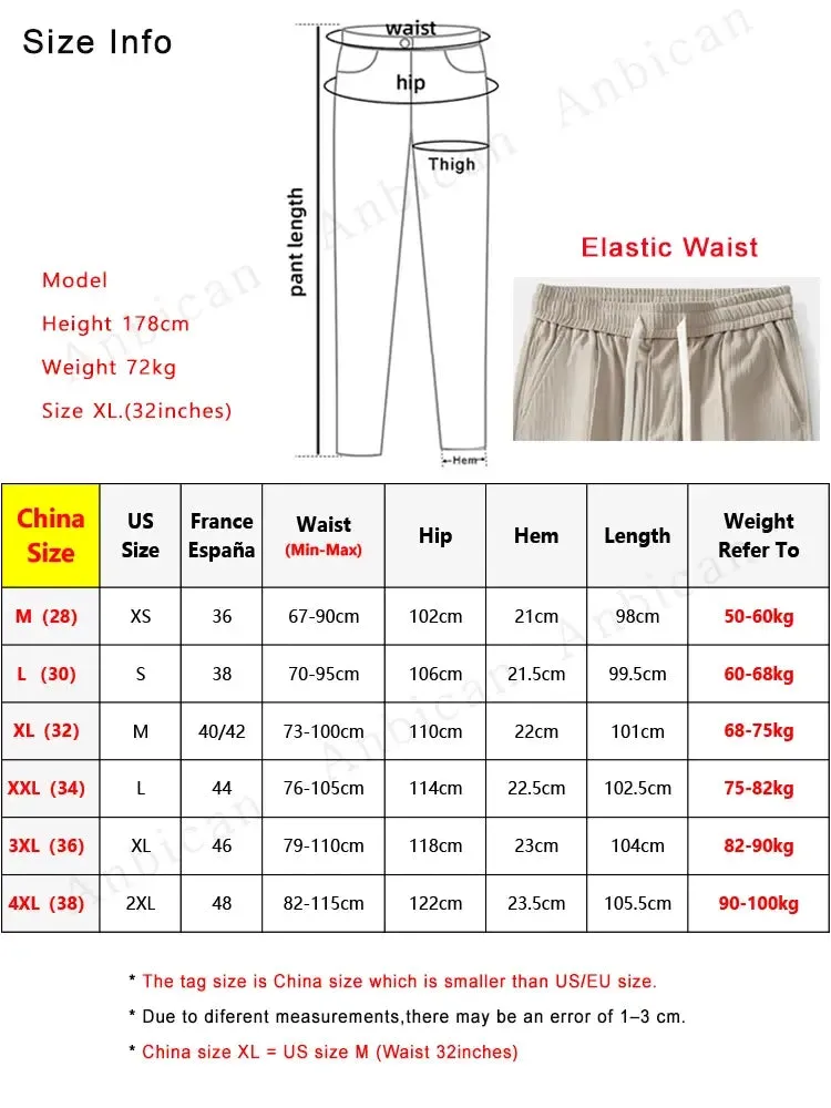 2024 Korean Fashion Men's Summer Sweatpants