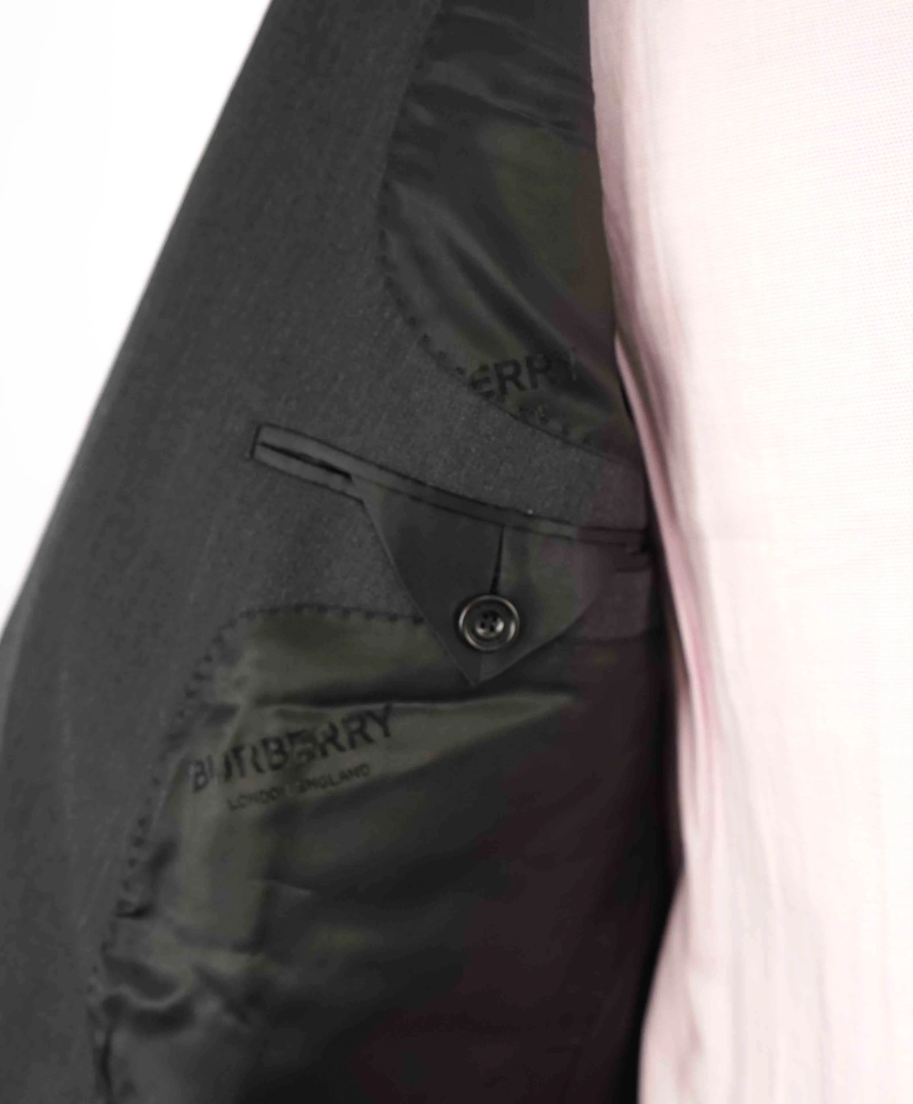 $2,050 BURBERRY - COLOR BLOCK Logo Gray/Black SLIM Blazer -