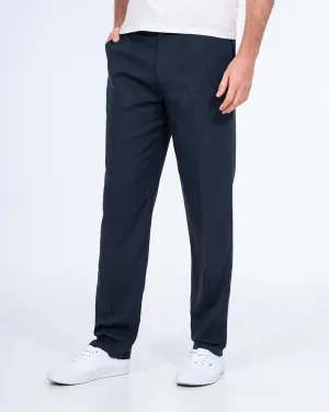 2t Ellis Tall Regular Fit Linen Look Trousers (navy)