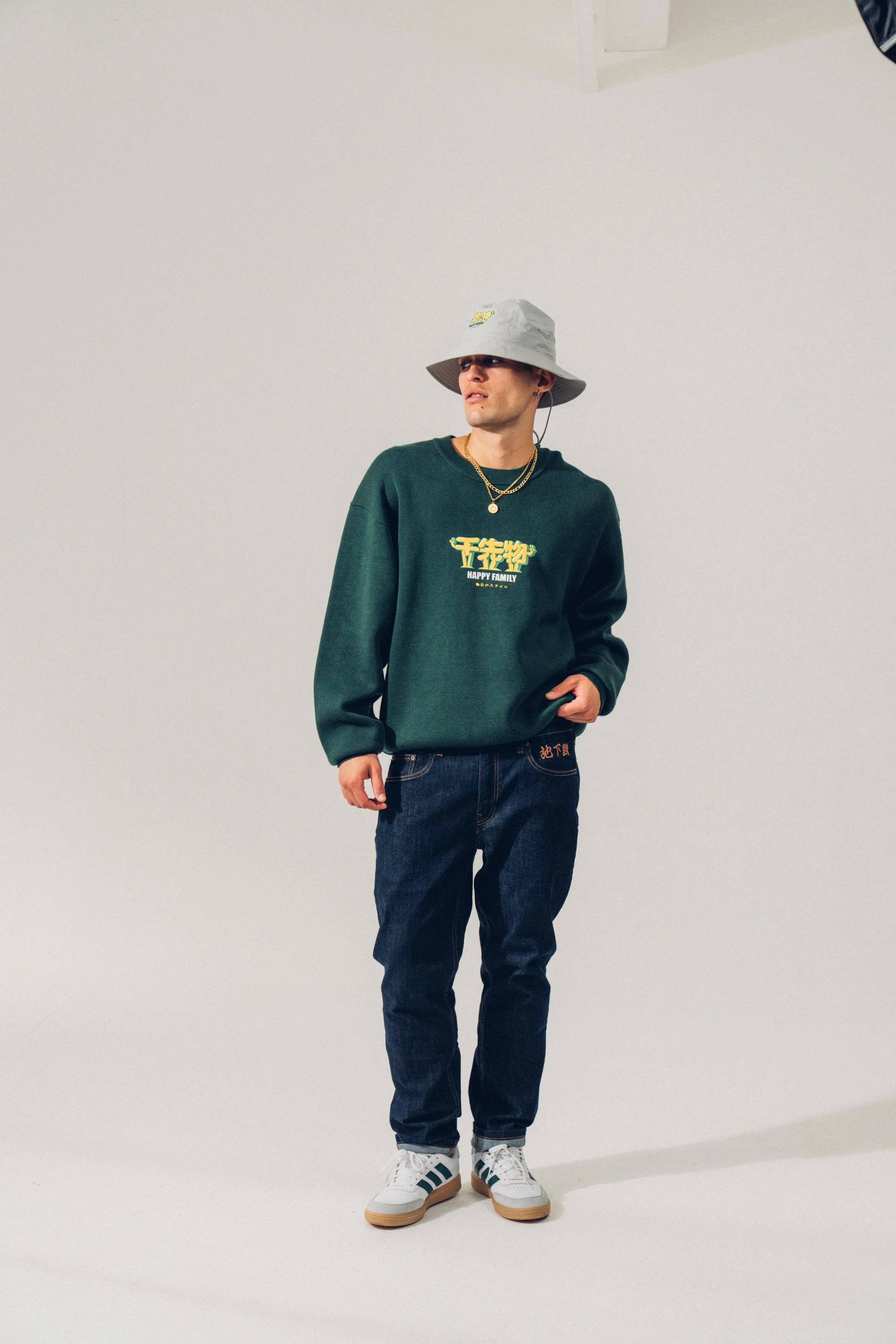 A Thousand Futures 'Lucky' Embroidered Jeans - Indigo
