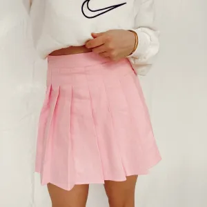 Adalynn Pink Pleated Skiet