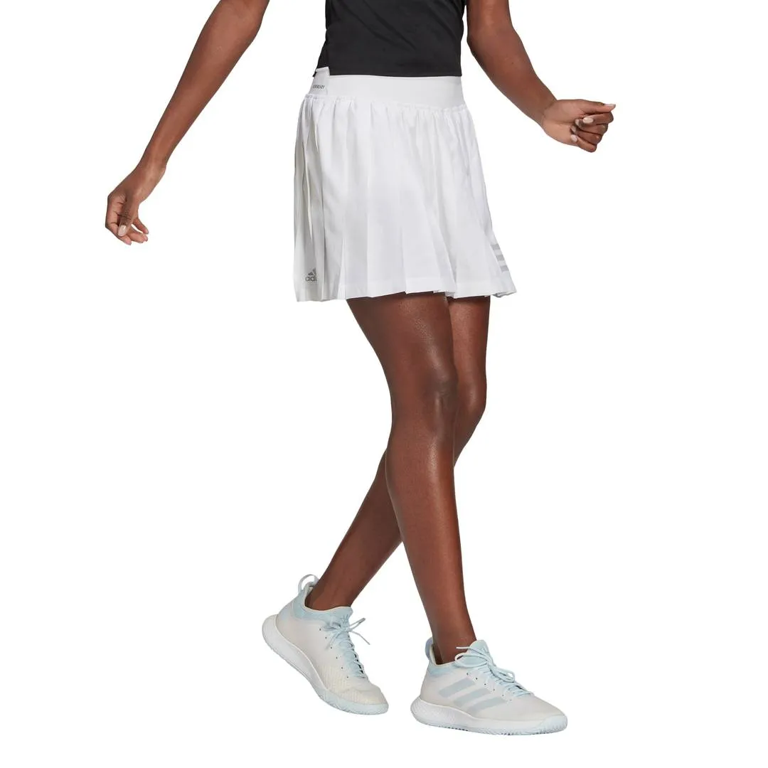 adidas Women's Club Pleated Skirt (White/Grey)