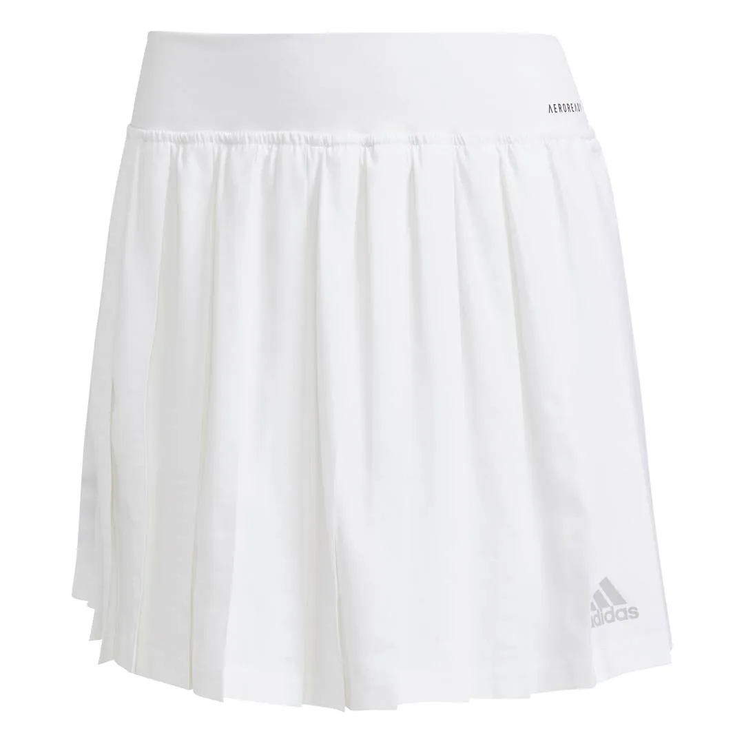 adidas Women's Club Pleated Skirt (White/Grey)
