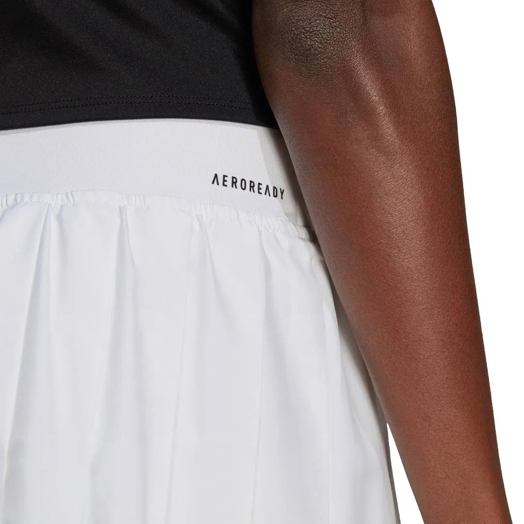 adidas Women's Club Pleated Skirt (White/Grey)