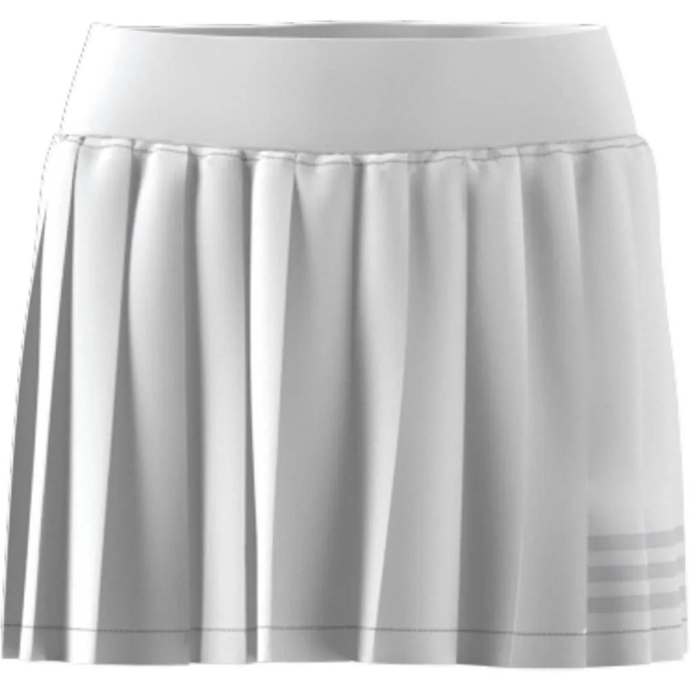 adidas Women's Club Pleated Skirt (White/Grey)