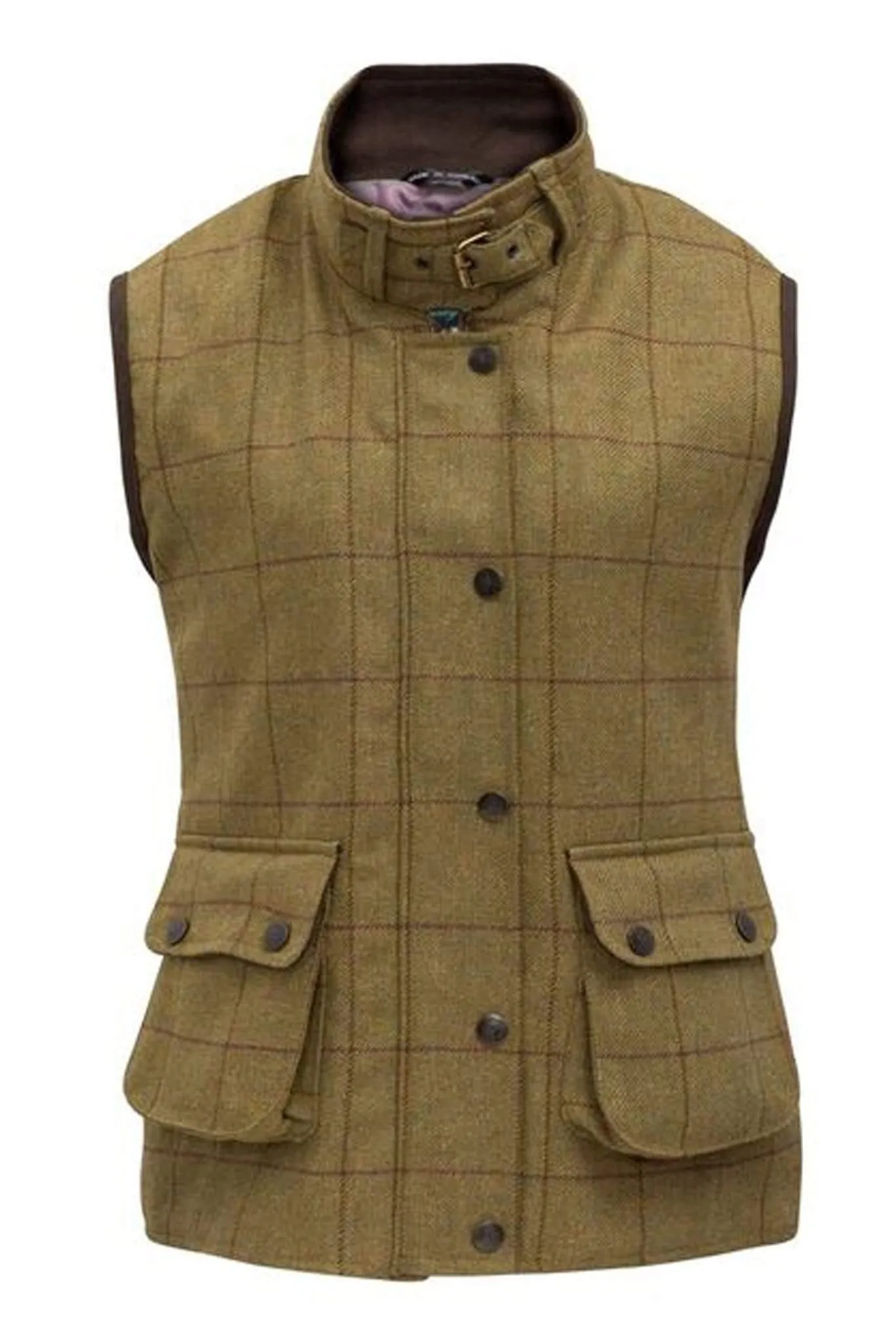 Alan Paine Women's Rutland Tweed Waistcoat Lichen