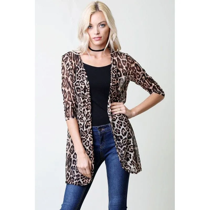 ANIMAL PRINT CARDIGAN