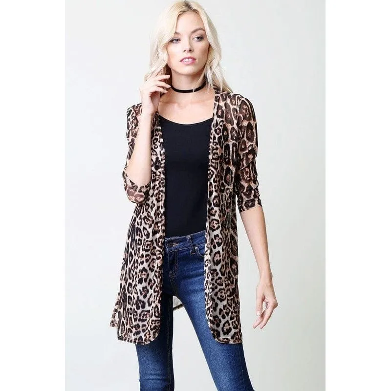ANIMAL PRINT CARDIGAN