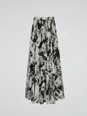 Animal Print Pleated Maxi Dress