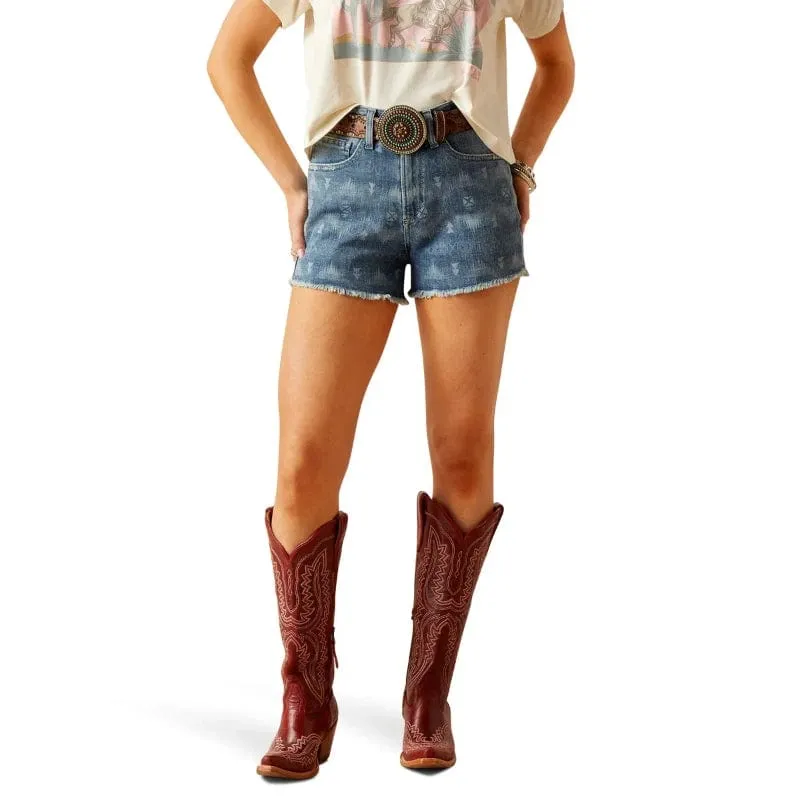 Ariat Womens Shorts Southwest Laser 3in