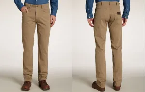 ARIZONA STRETCH MEN'S STRAIGHT TWILL STRAIGHT LEG TROUSERS (SAFARI KHAKI) IN WAIST SIZE 30 TO 48 INCHES, L 26-34 INCHES