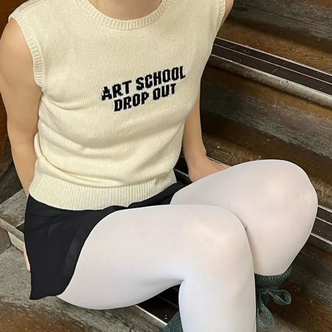 Art School Drop Out Vest | CREAM