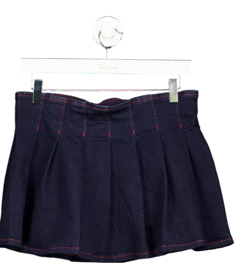 ASOS Blue Denim Pleated Skirt UK 10