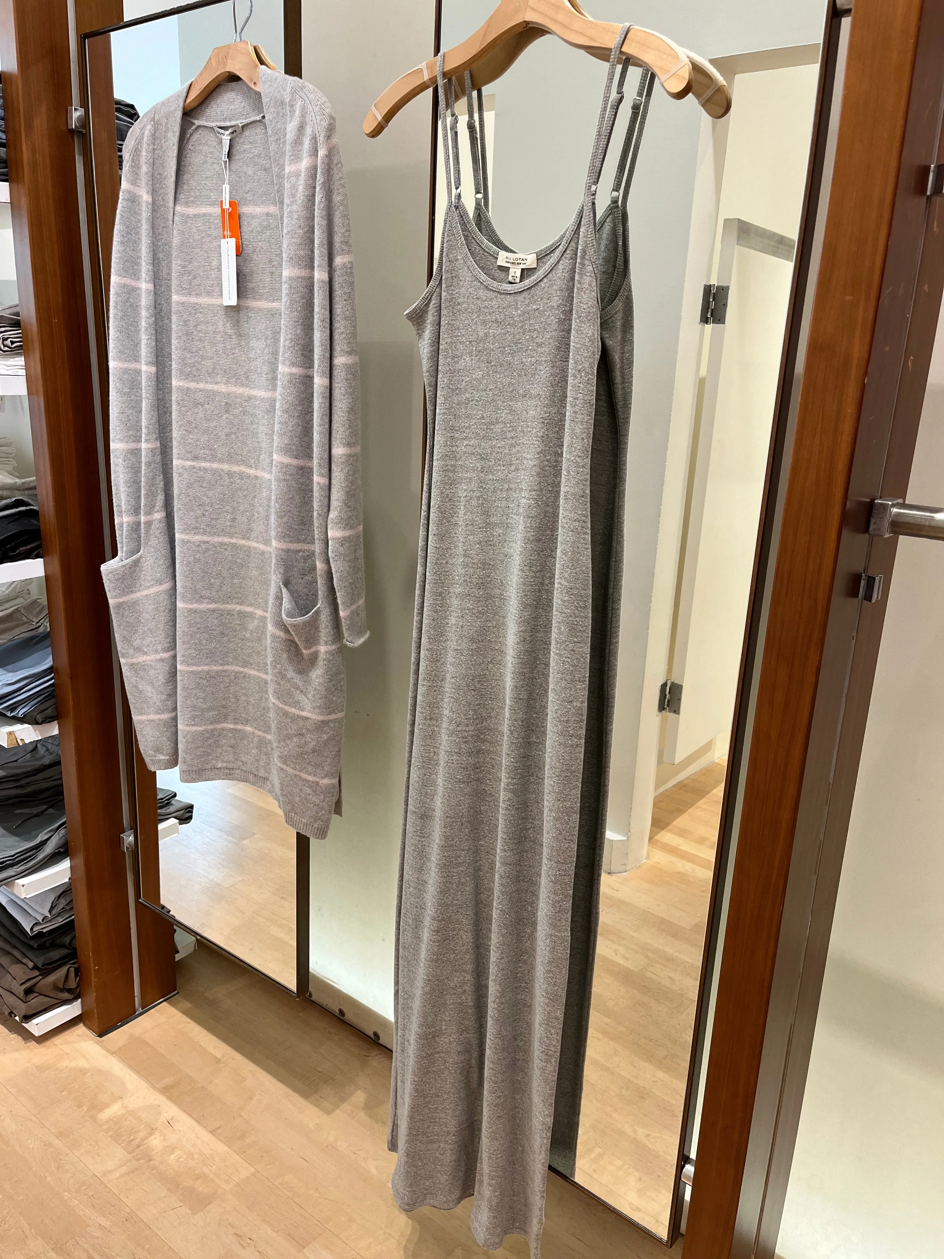 Autumn Cashmere - Open Cardigan in grey pink