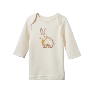 Baby Tee | Rabbitty Natural Print
