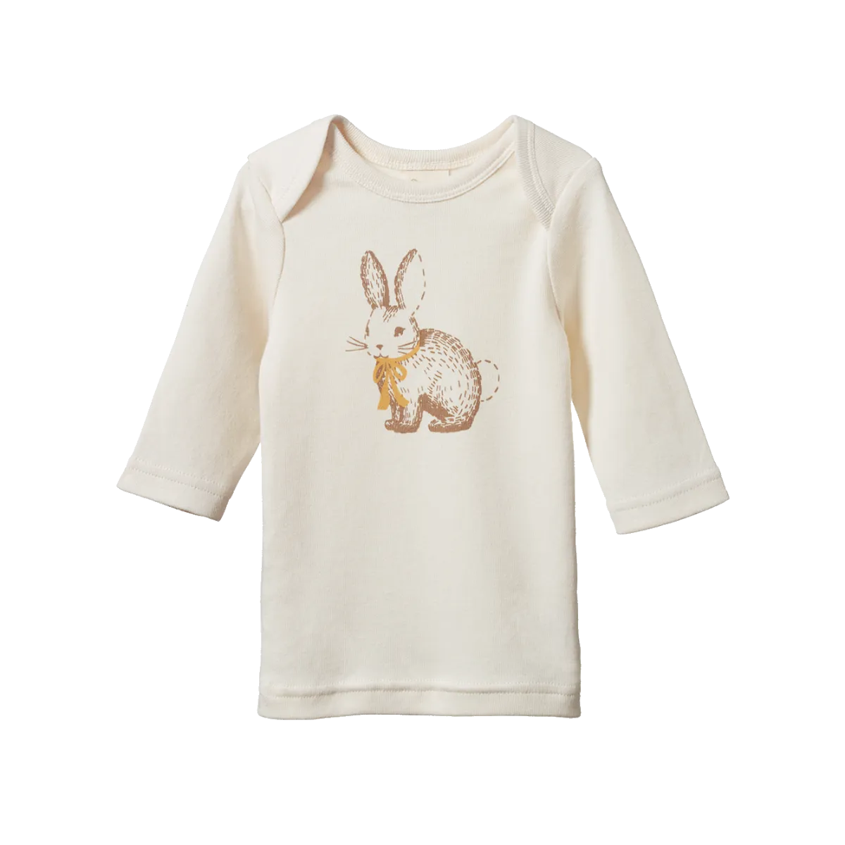 Baby Tee | Rabbitty Natural Print
