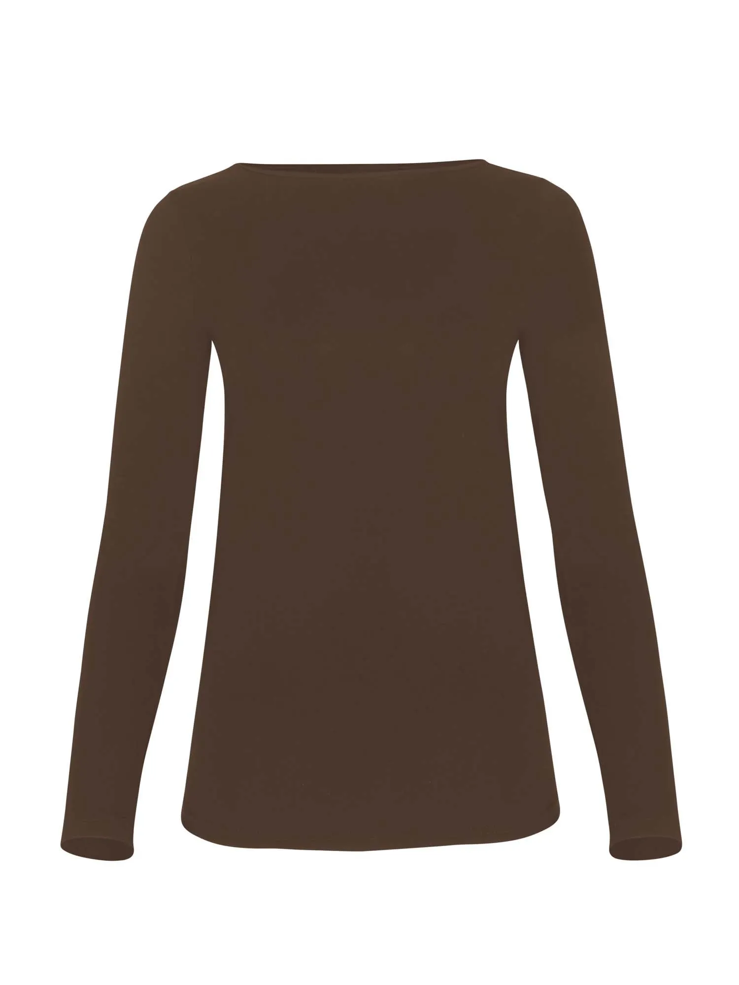 Bamboo V Neck L/S Tee - Cocoa