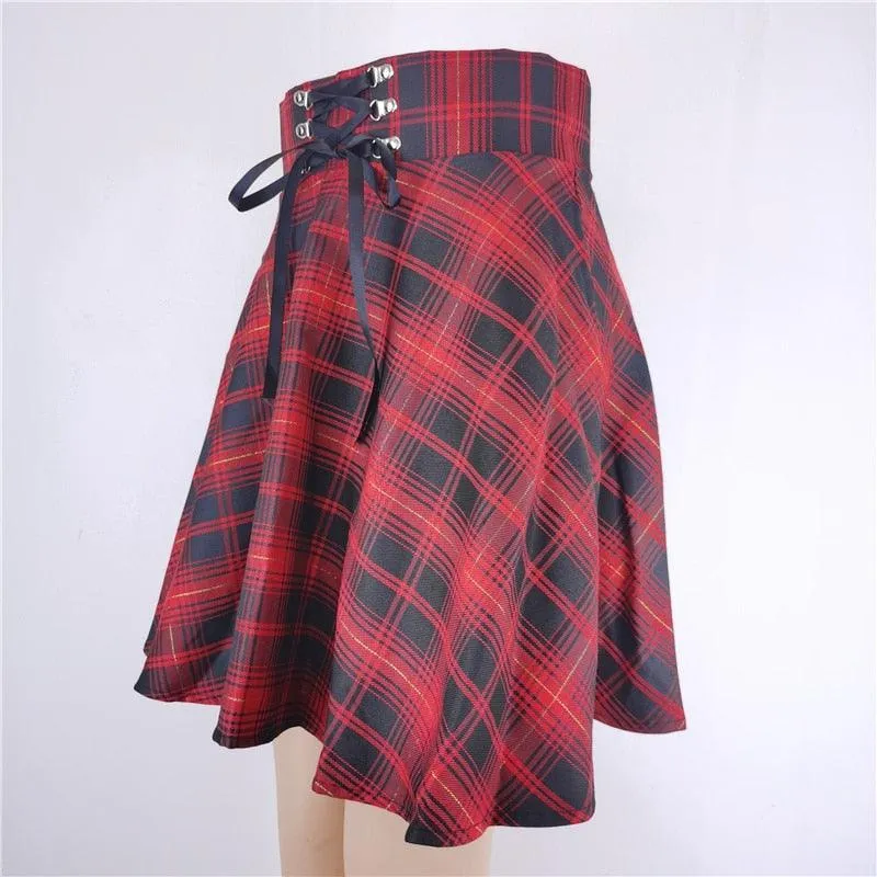 Basic Versatile Flared Casual High Waisted Mini Skirt
