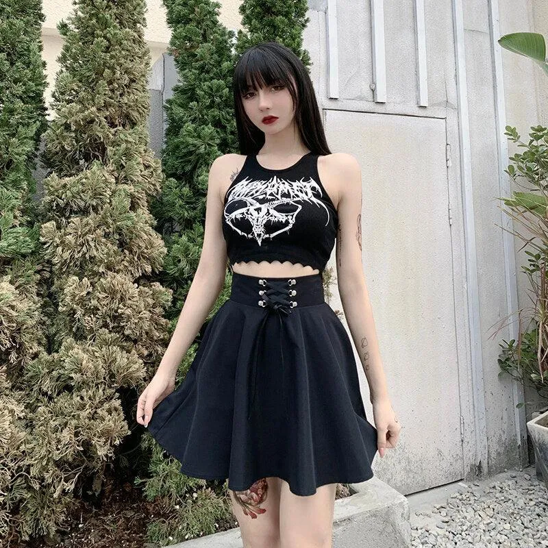 Basic Versatile Flared Casual High Waisted Mini Skirt