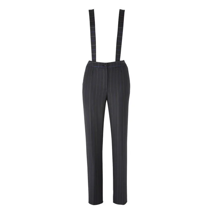 BASTIAN STRAIGHT JACQUARD TROUSERS WITH REMOVABLE STRAPS