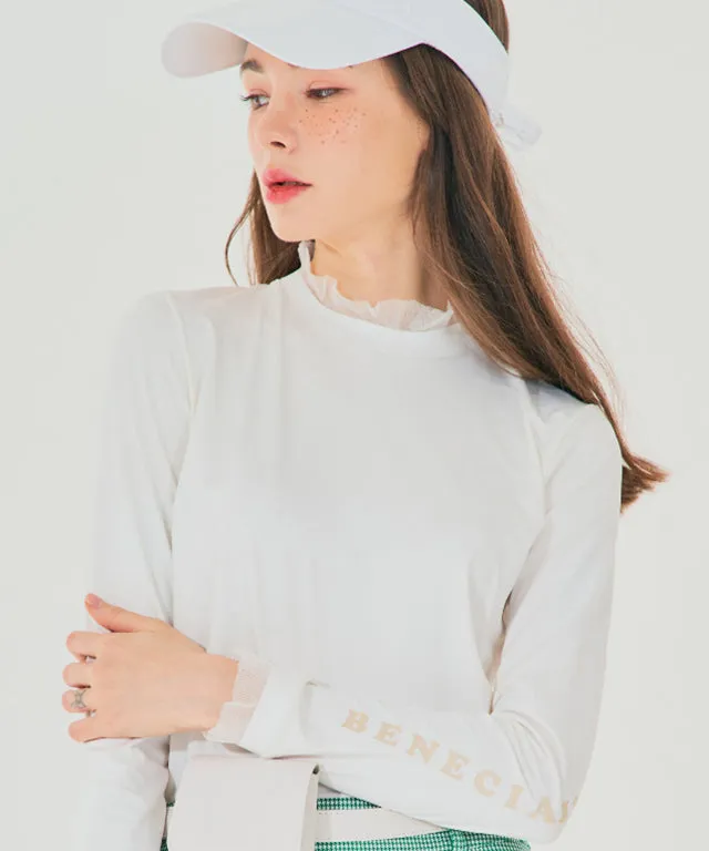 BENECIA 12 Shirring Lace Layered Tee - Ivory