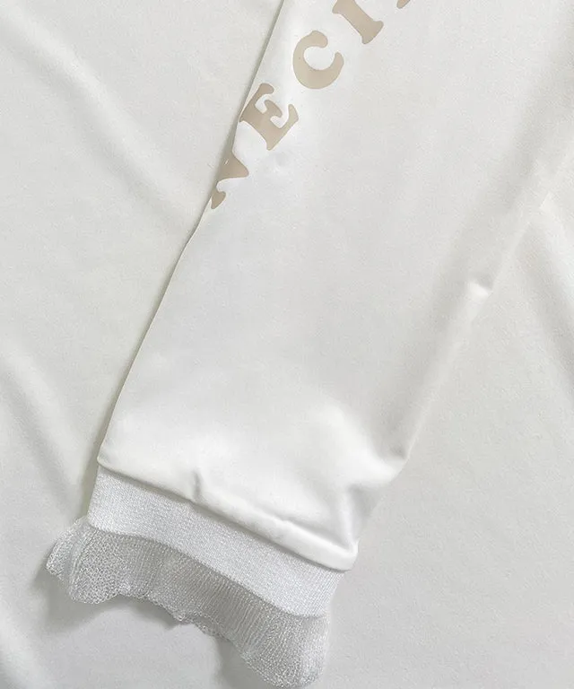 BENECIA 12 Shirring Lace Layered Tee - Ivory