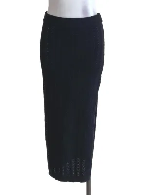 Black Cable Knit Skirt