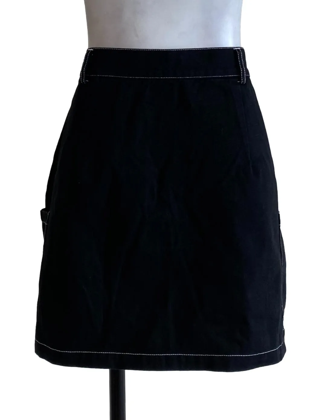Black Denim Skirt