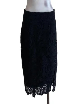 Black Floral Laced Skirt
