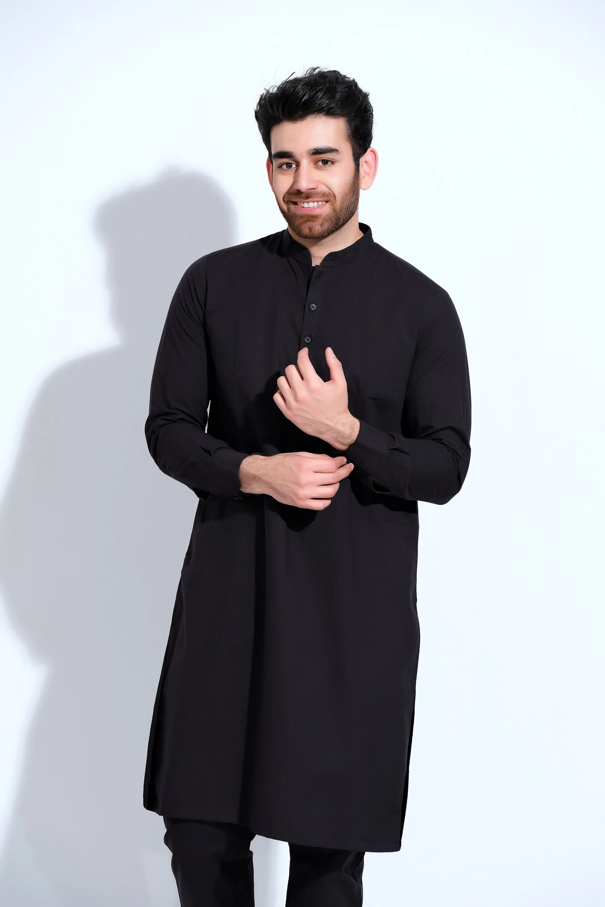 Black Mens Kurta Trouser