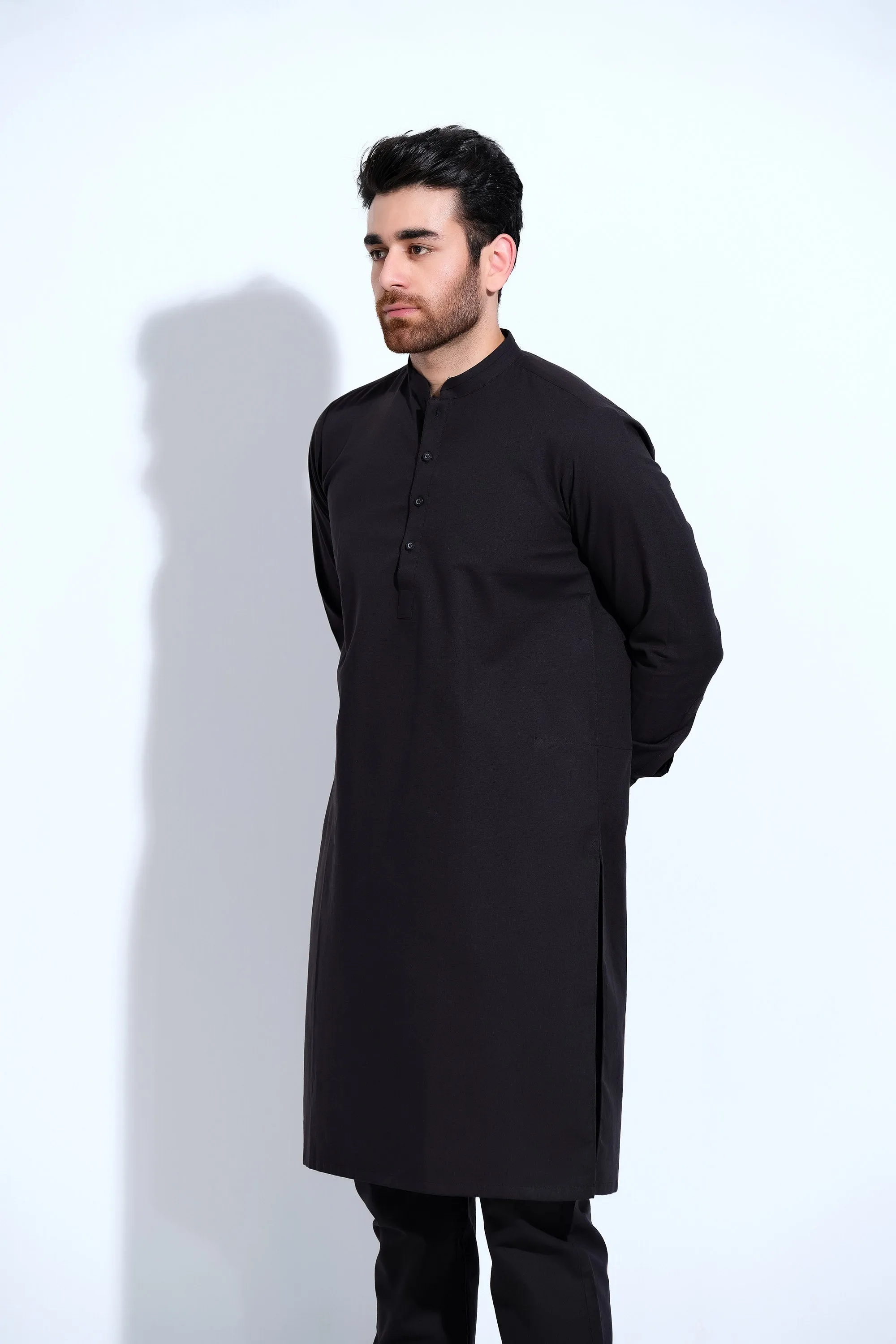 Black Mens Kurta Trouser