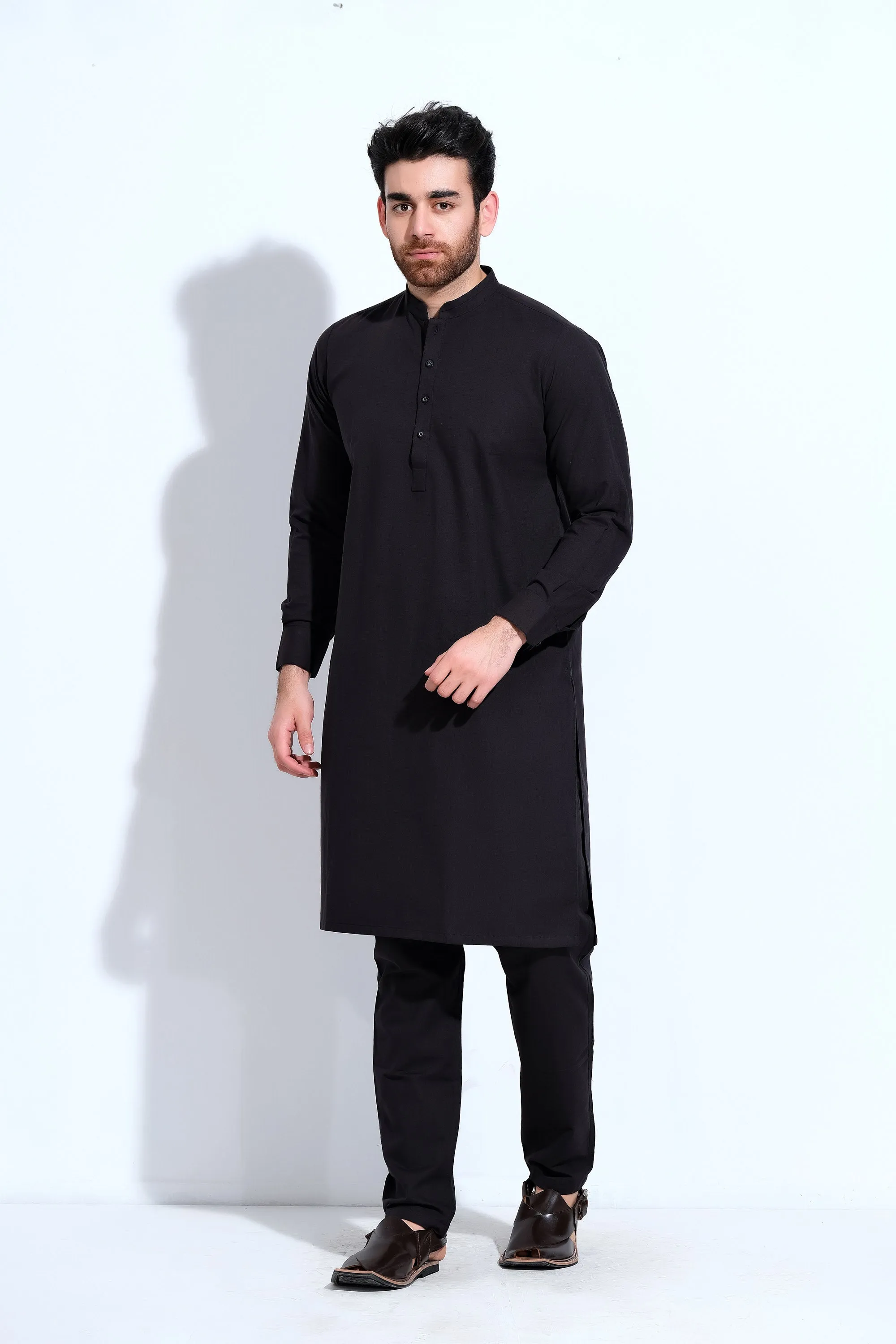 Black Mens Kurta Trouser