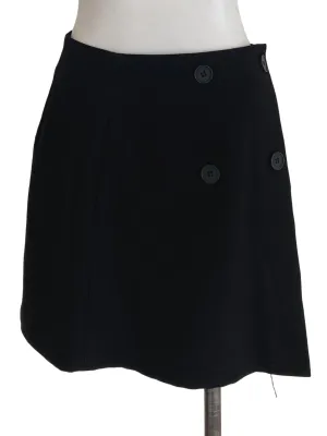 Black Plain Short Skirt