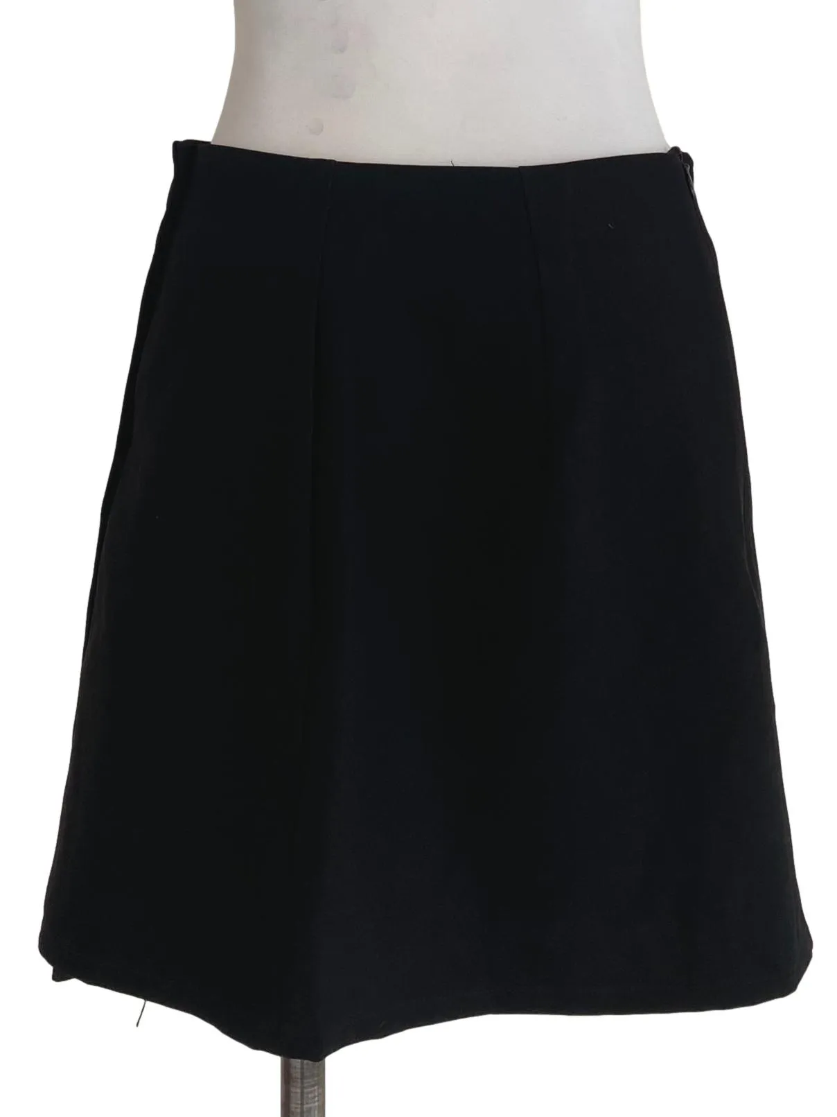 Black Plain Short Skirt