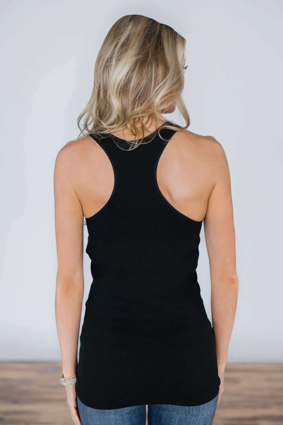 Black Racerback Layering Tank Top