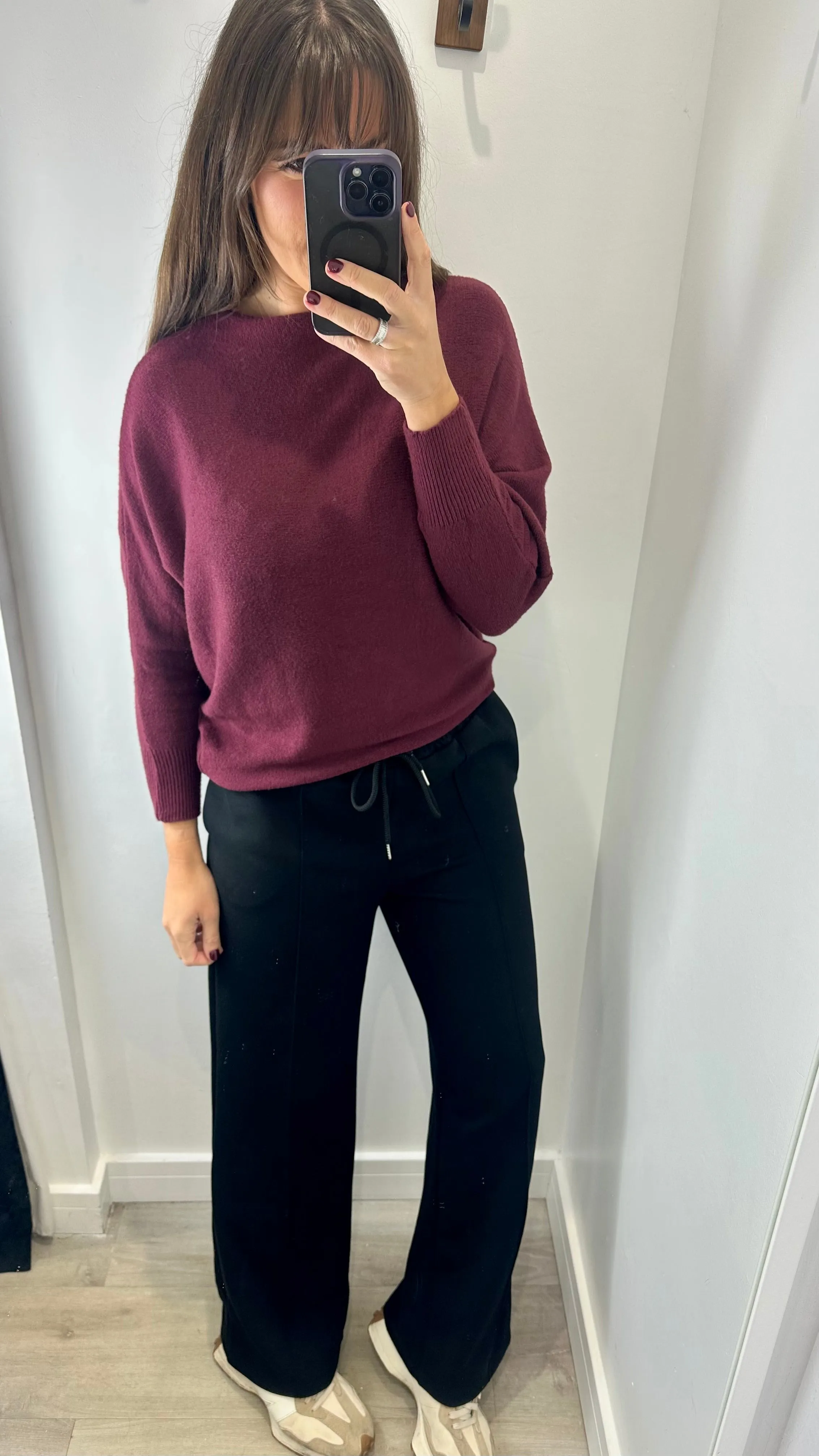 BLACK STRAIGHT LEG TROUSERS