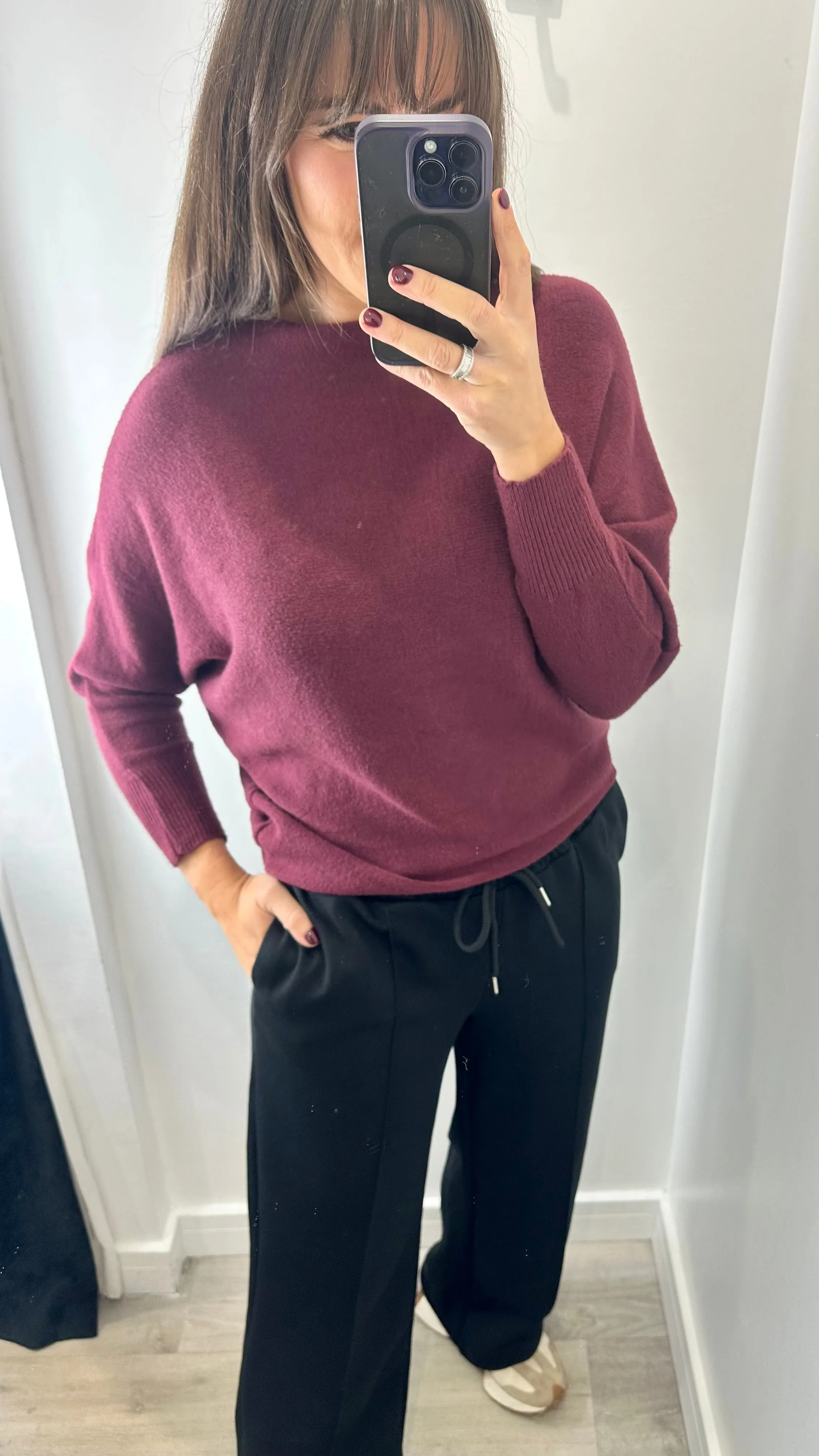 BLACK STRAIGHT LEG TROUSERS