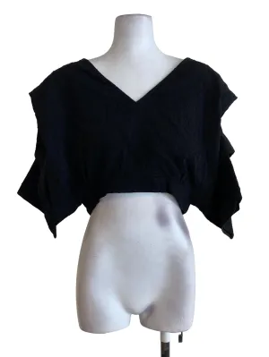 Black Tulle Front Slit Skirt