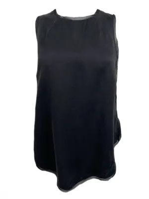 BLK DNM Women's Black Silk Layered Sleeveless Shirt 68 Size S NWT