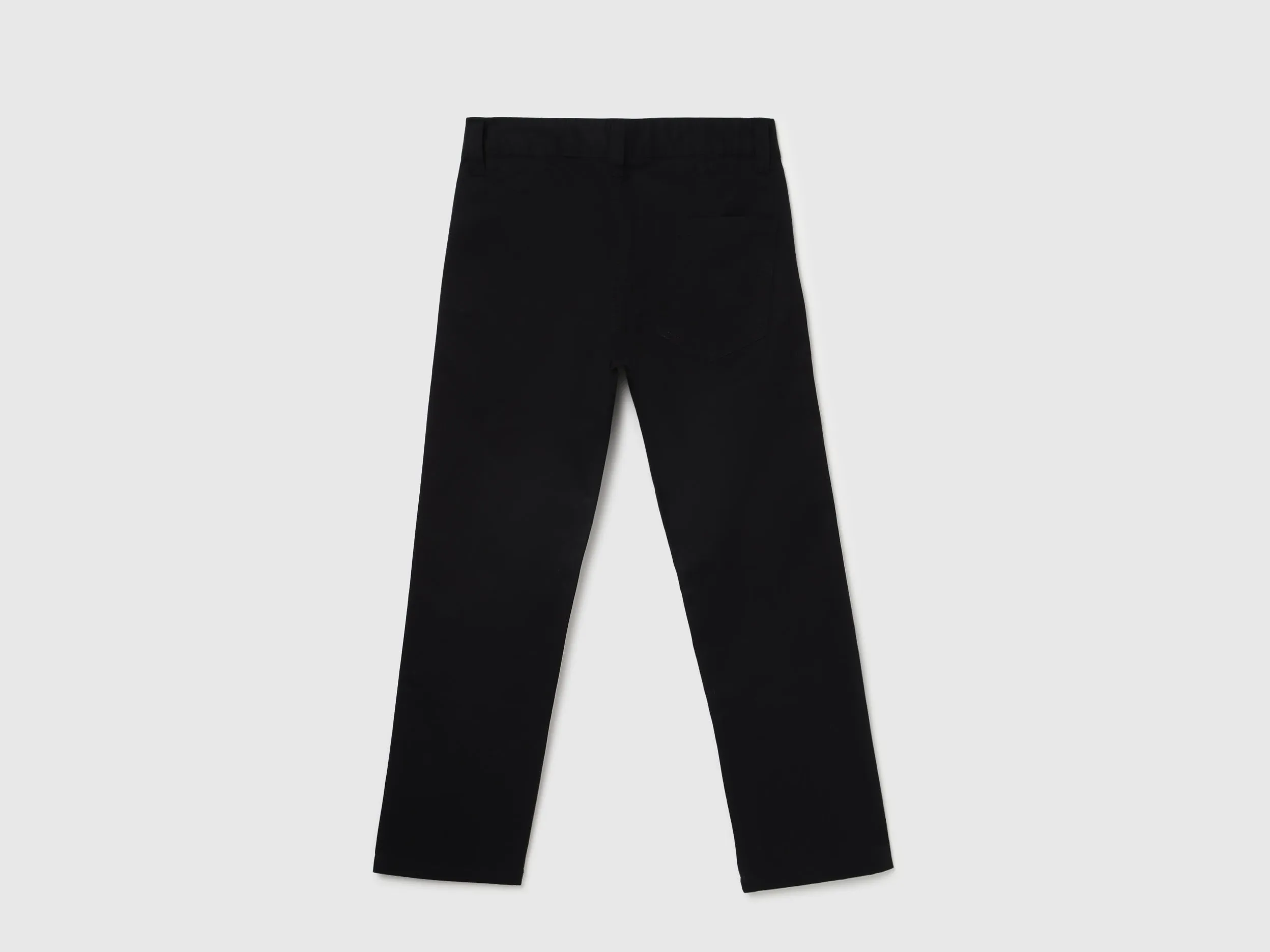 Boy's Solid Slim Fit Trousers with Button Closure