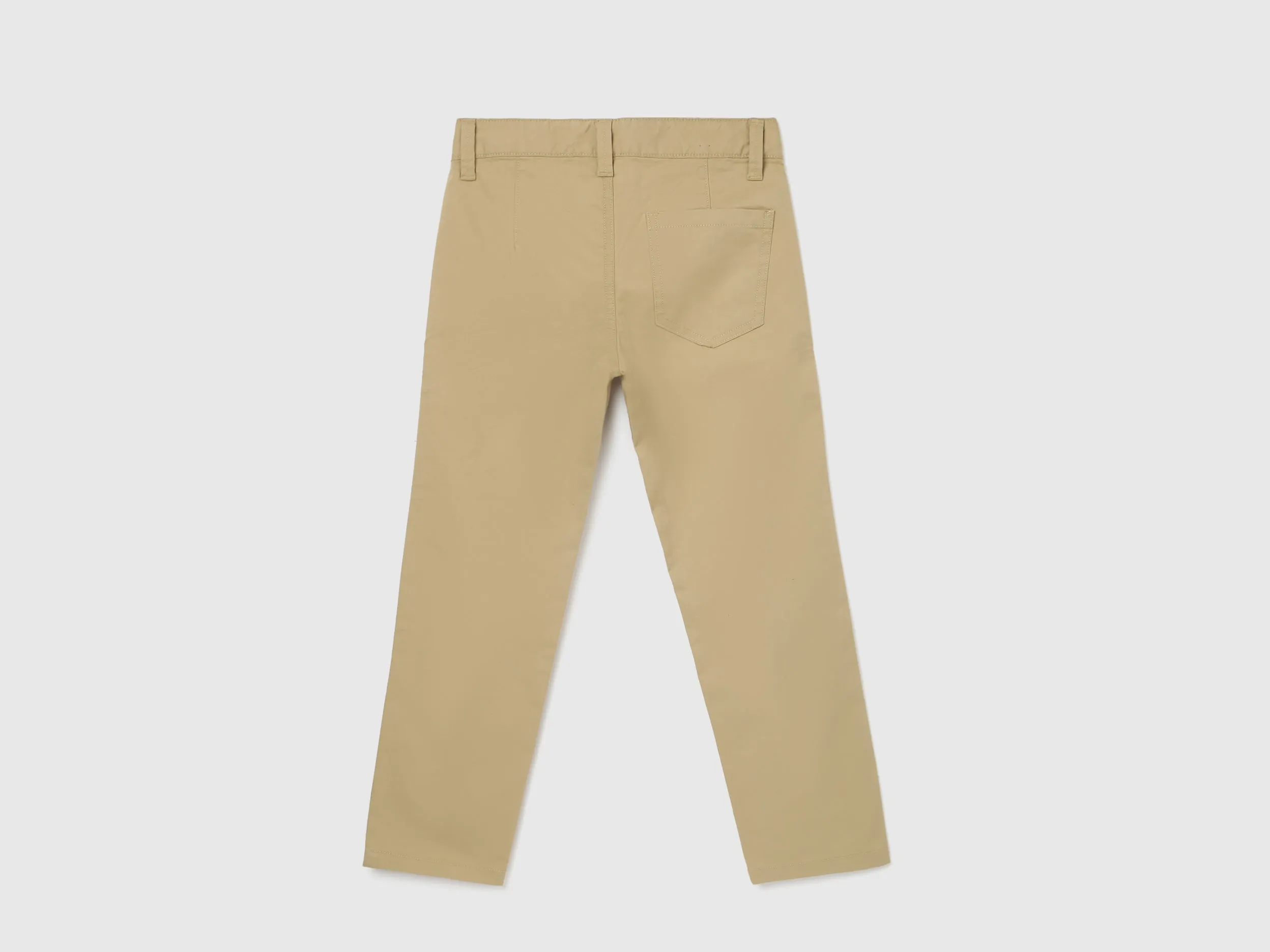 Boy's Solid Slim Fit Trousers with Button Closure