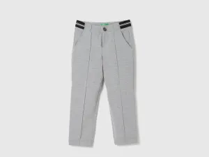 Boys Textured Slim Fit Trousers