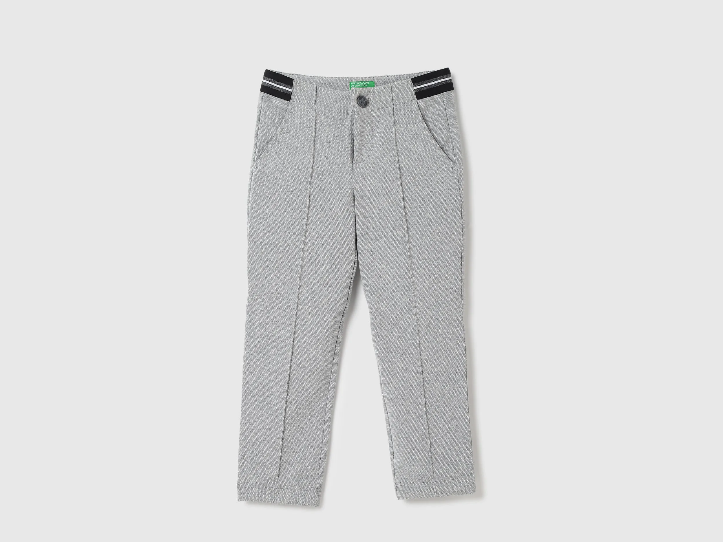 Boys Textured Slim Fit Trousers