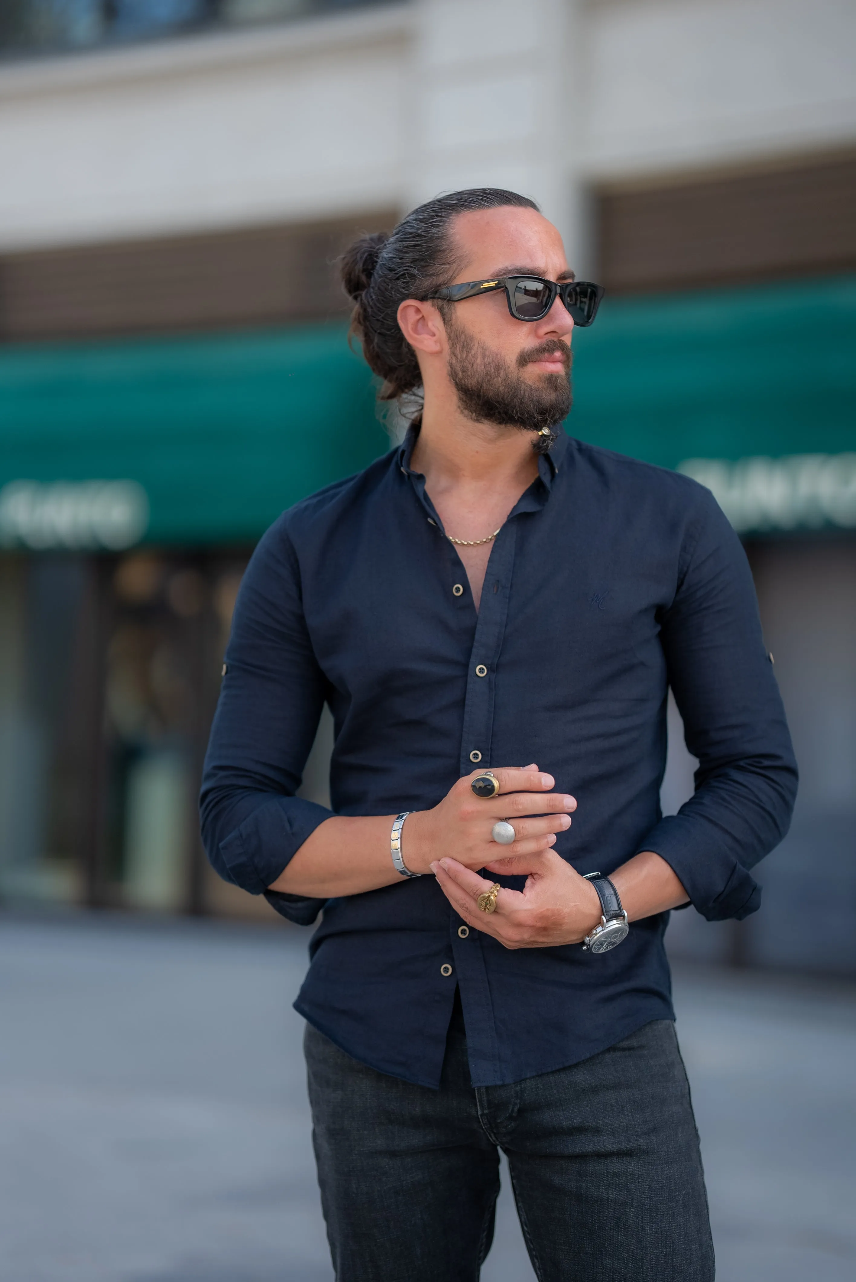 Brabion Alonso Black Slim Fit Crosshatch Casual Shirt - Elevate Your Wardrobe
